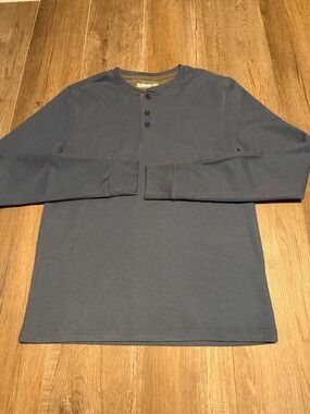 Avalanche Men's Long-Sleeve Waffle Henley - Slate Blue